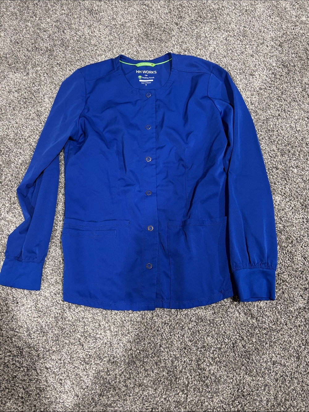 healing hands Royal Blue Button-Front Utility Jacket